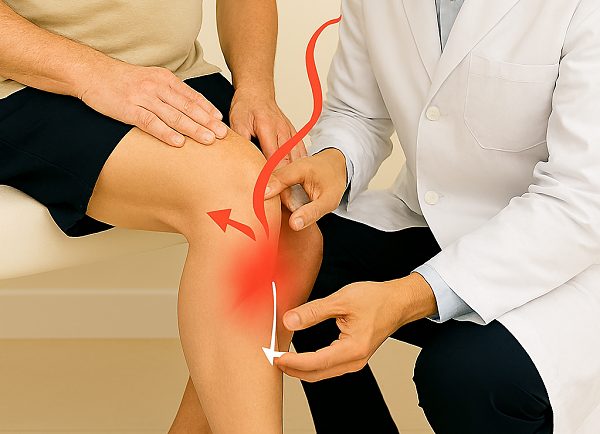 箕面市にある膝痛改善が得意なしんそう箕面桜井が考える膝の痛みが起こる原因は、関節の位置ズレによって、膝が正しく動けなくなっている